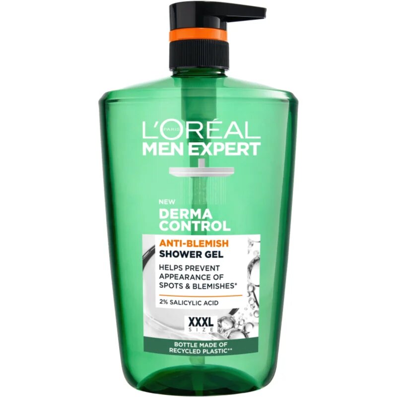 L’Oréal Paris Men Expert Derma Control tusfürdő gél érzékeny és problémás arcbőrre 1000 ml