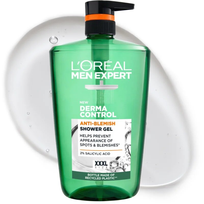L’Oréal Paris Men Expert Derma Control tusfürdő gél érzékeny és problémás arcbőrre 1000 ml