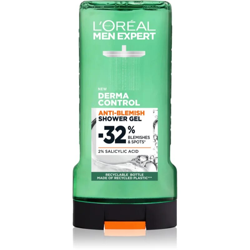 L’Oréal Paris Men Expert Derma Control tusfürdő gél érzékeny és problémás arcbőrre 300 ml