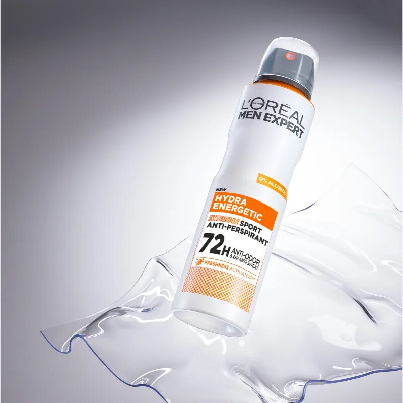 L’Oréal Paris Men Expert Hydra Energetic izzadásgátló spray szag és izzadás ellen 150 ml