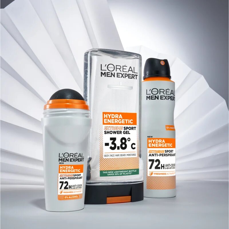 L’Oréal Paris Men Expert Hydra Energetic izzadásgátló spray szag és izzadás ellen 150 ml