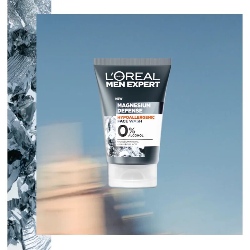 L’Oréal Paris Men Expert Magnesium Defence arclemosó gél uraknak 100 ml