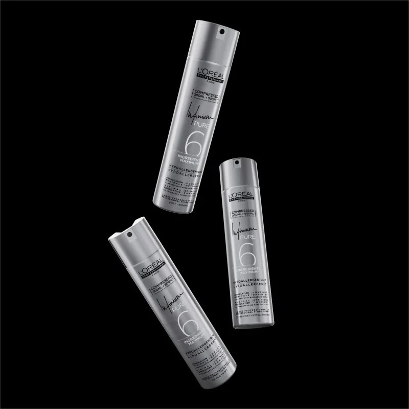 L’Oréal Professionnel Infinium Pure hipoallergén hajlakk erős fixálás parfümmentes 300 ml
