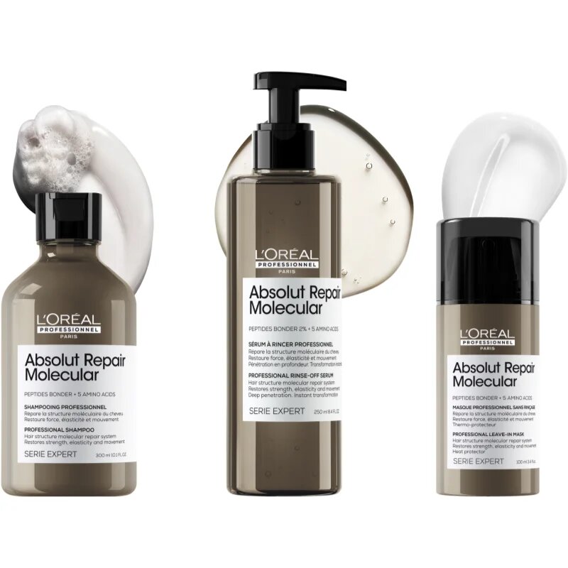 L’Oréal Professionnel Serie Expert Absolut Repair Molecular takarékos kiszerelés a károsult hajra