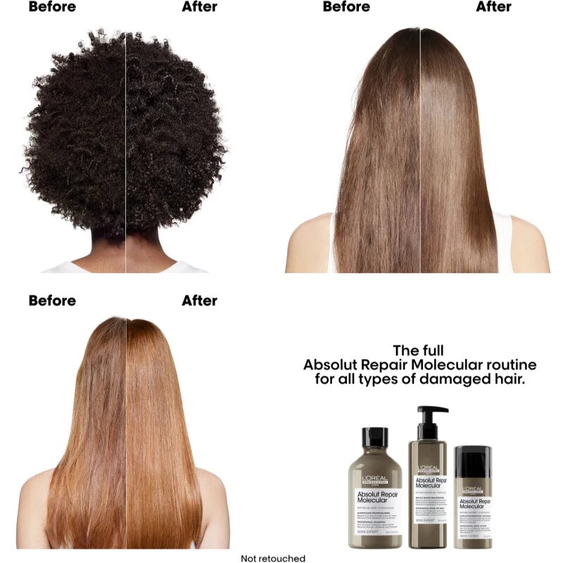 L’Oréal Professionnel Serie Expert Absolut Repair Molecular takarékos kiszerelés a károsult hajra