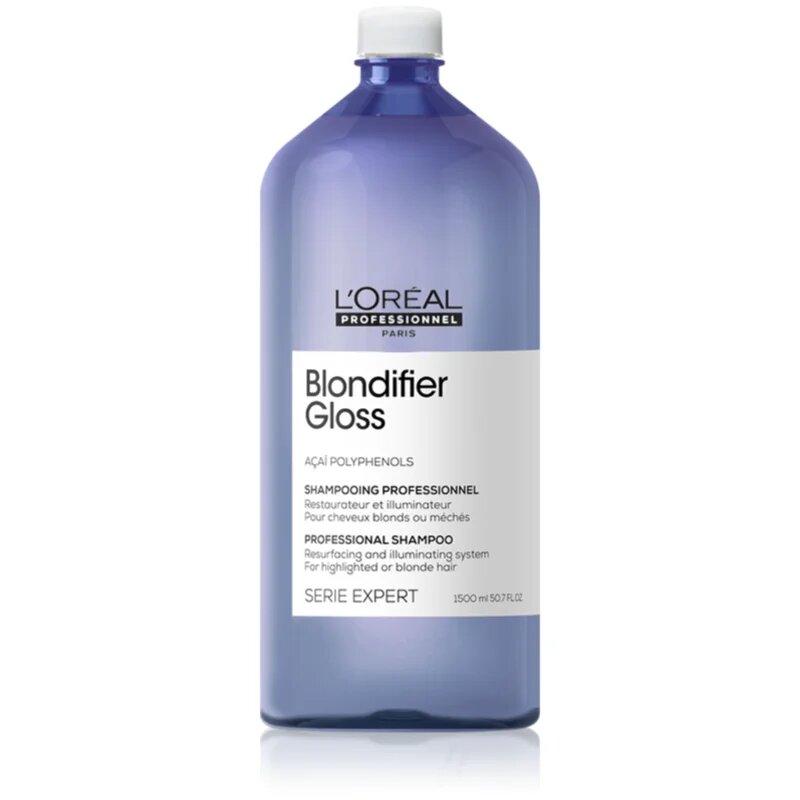 L’Oréal Professionnel Serie Expert Blondifier megszépítő és regeneráló sampon szőkített melírozott hideg szőke hajra 1500 ml