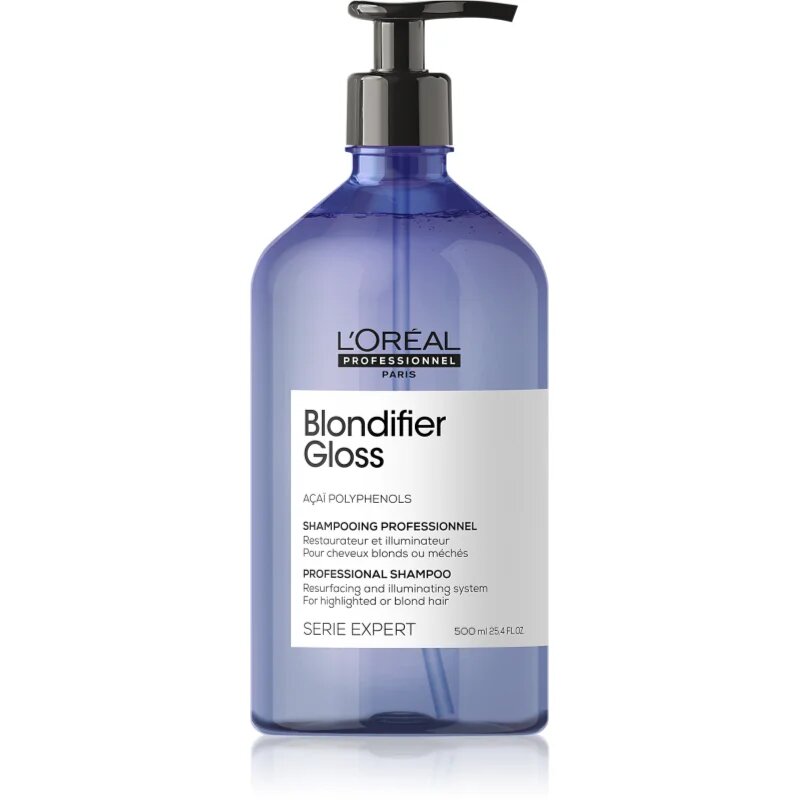 L’Oréal Professionnel Serie Expert Blondifier megszépítő és regeneráló sampon szőkített melírozott hideg szőke hajra 500 ml