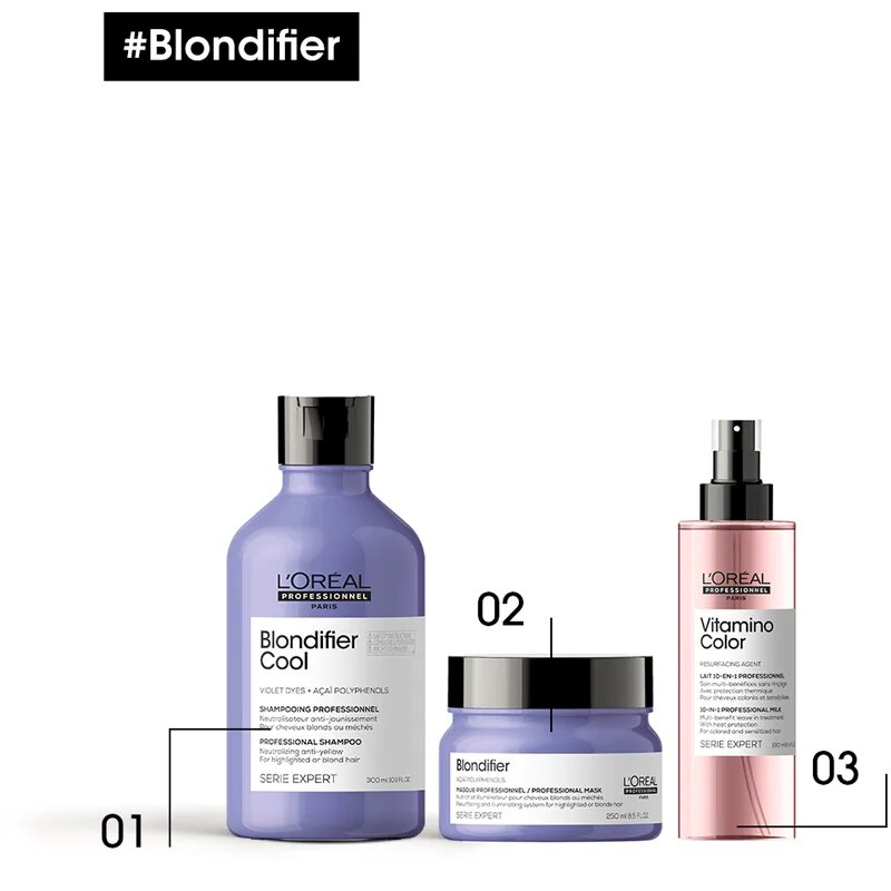 L’Oréal Professionnel Serie Expert Blondifier regeneráló és helyreállító maszk a szőke és melírozott hajra 250 ml