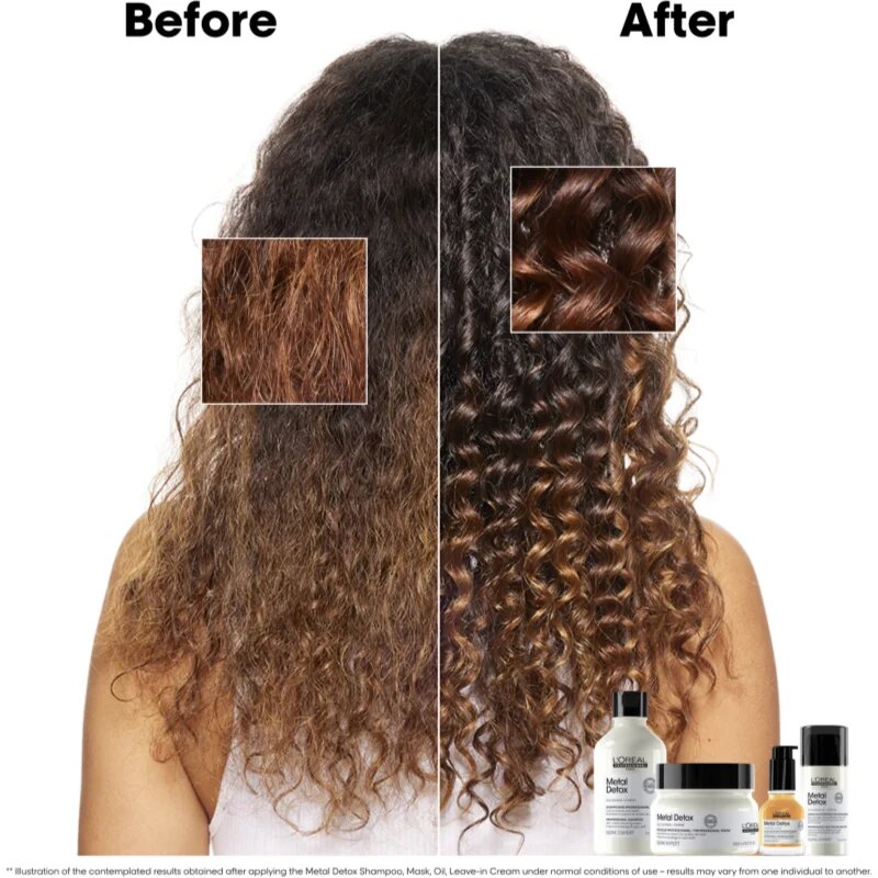 L’Oréal Professionnel Serie Expert Metal Detox takarékos kiszerelés a károsult hajra