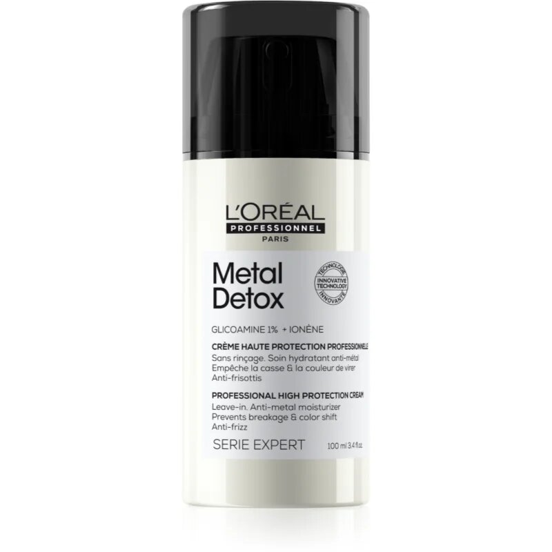 L’Oréal Professionnel Serie Expert Metal Detox védőkrém a töredezett károsult hajra 100 ml