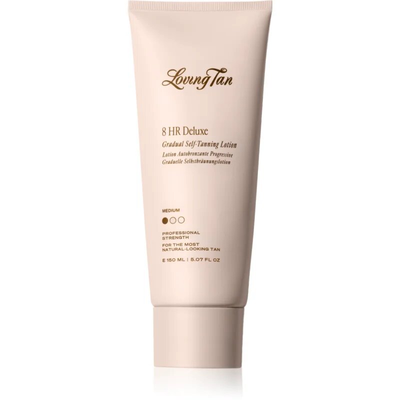 Loving Tan Deluxe Gradual Tan tápláló testápoló krém a napbarnított bőr kiemelésére árnyalat Medium 150 ml