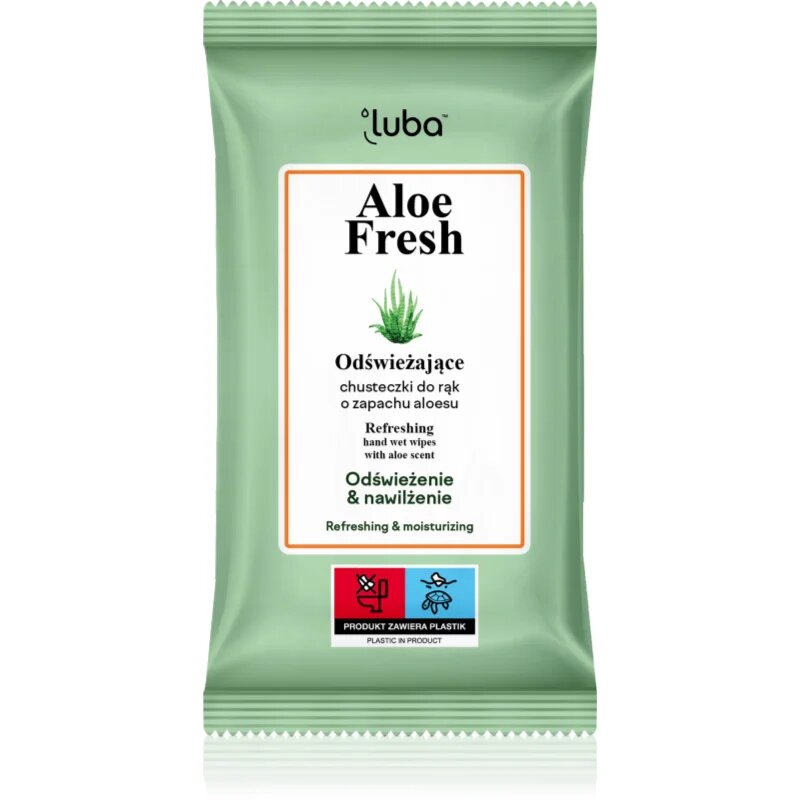 Luba Aloe Fresh Wet Wipes Refreshing frissítő nedves törlőkendők 15 db