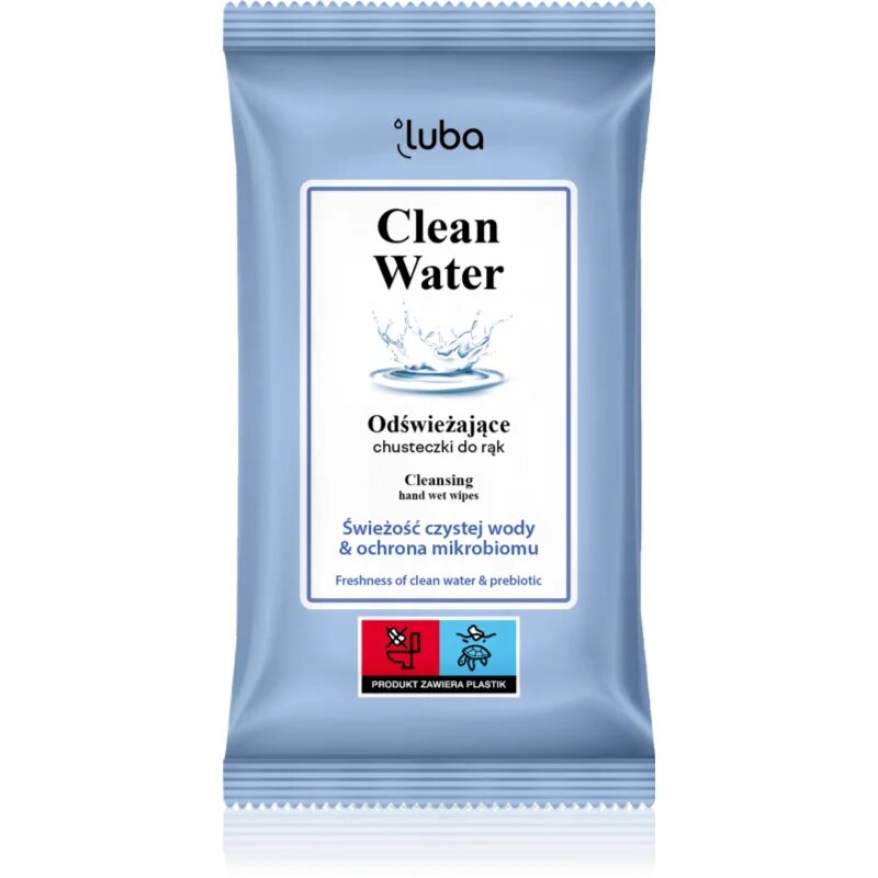 Luba Clean Water Wet Wipes Refreshing nedves tisztító törlőkendők 15 db