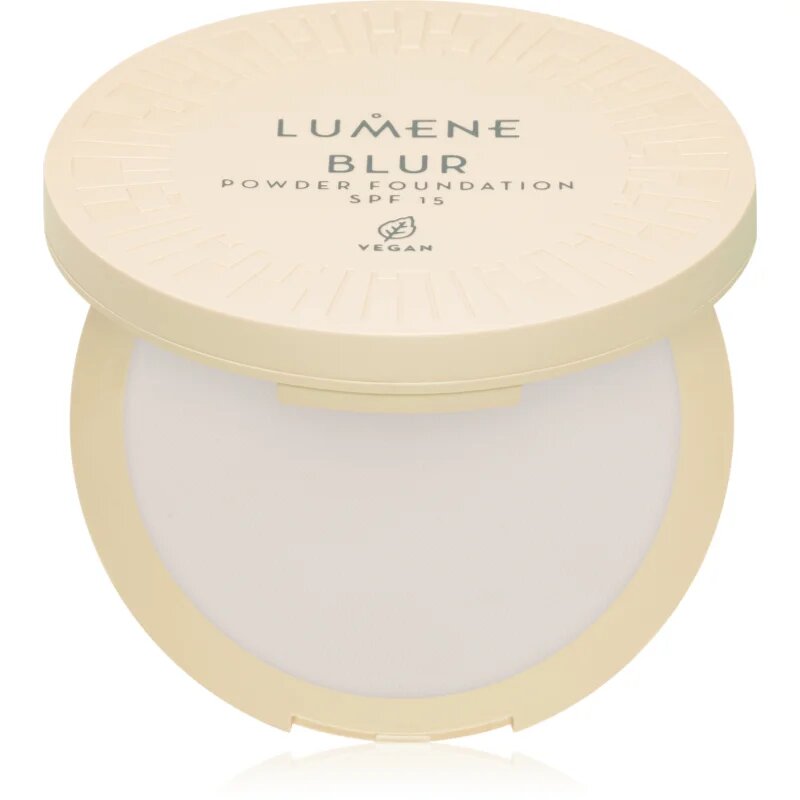 Lumene Blur 2 az 1-ben kompakt púder és alapozó SPF 15 árnyalat No. 0 10 g