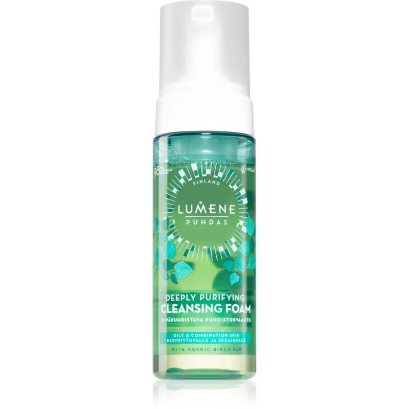 Lumene Deeply Purifying [PUHDAS] tisztító és szemlemosó hab kombinált és zsíros bőrre 150 ml