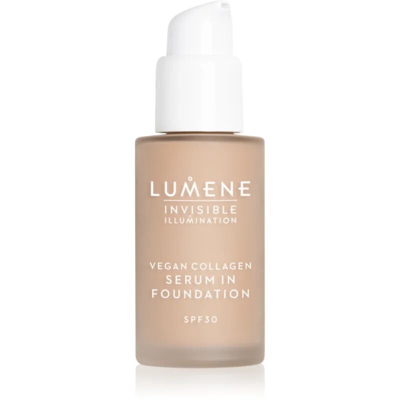 Lumene Invisible Illumination Vegan Collagen Serum in Foundation könnyű alapozó tápláló hatással SPF 30 2 30 ml