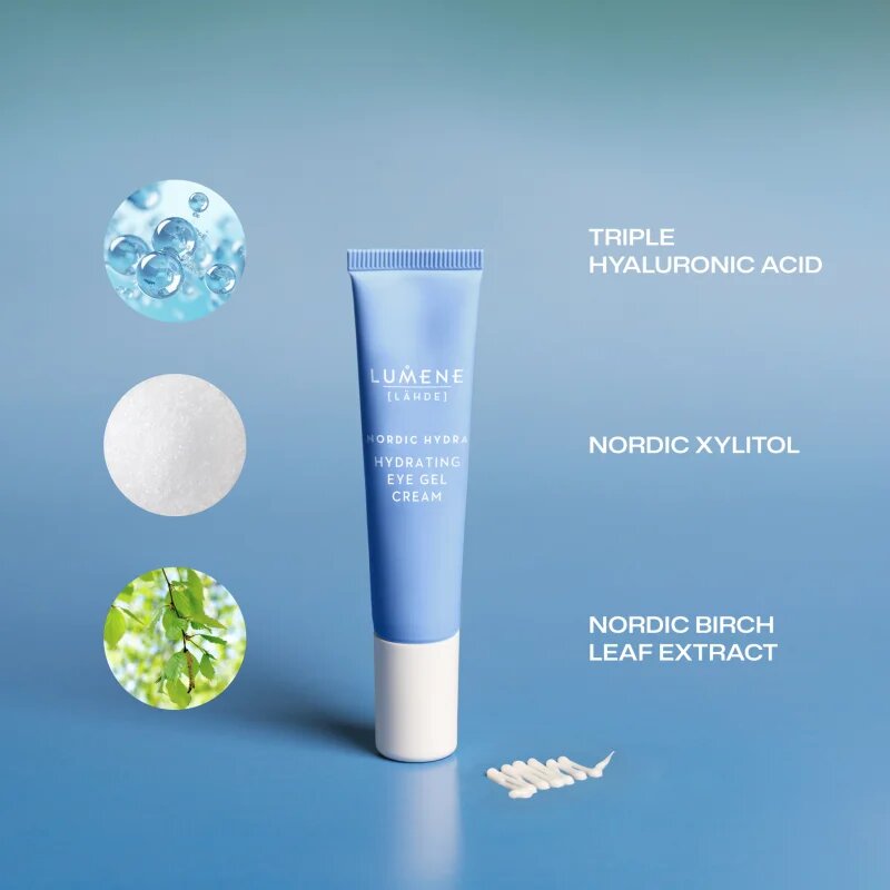 Lumene Nordic Hydra [LÄHDE] hidratáló szemkörnyékápoló krém géles textúrájú 15 ml