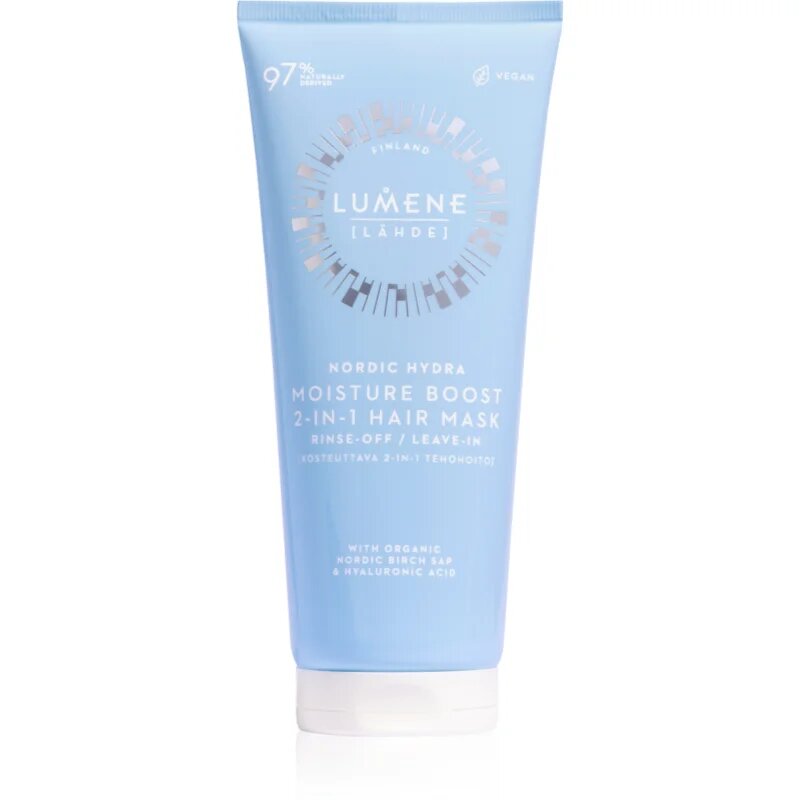 Lumene Nordic Hydra [LÄHDE] Moisture Boost hidratáló maszk hajra 2 az 1-ben 200 ml