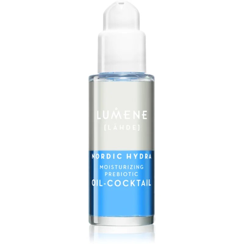 Lumene Nordic Hydra [LÄHDE] Moisturizing Prebiotic Oil-Cocktail kétfázisú szérum a dehidratált száraz bőrre 30 ml