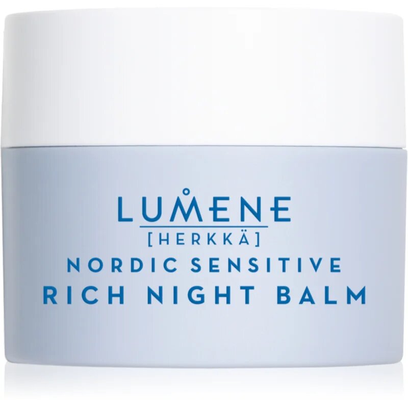 Lumene Nordic Sensitive [HERKKÄ] Rich Night Balm nyugtató éjszakai balzsam az érzékeny arcbőrre 50 ml