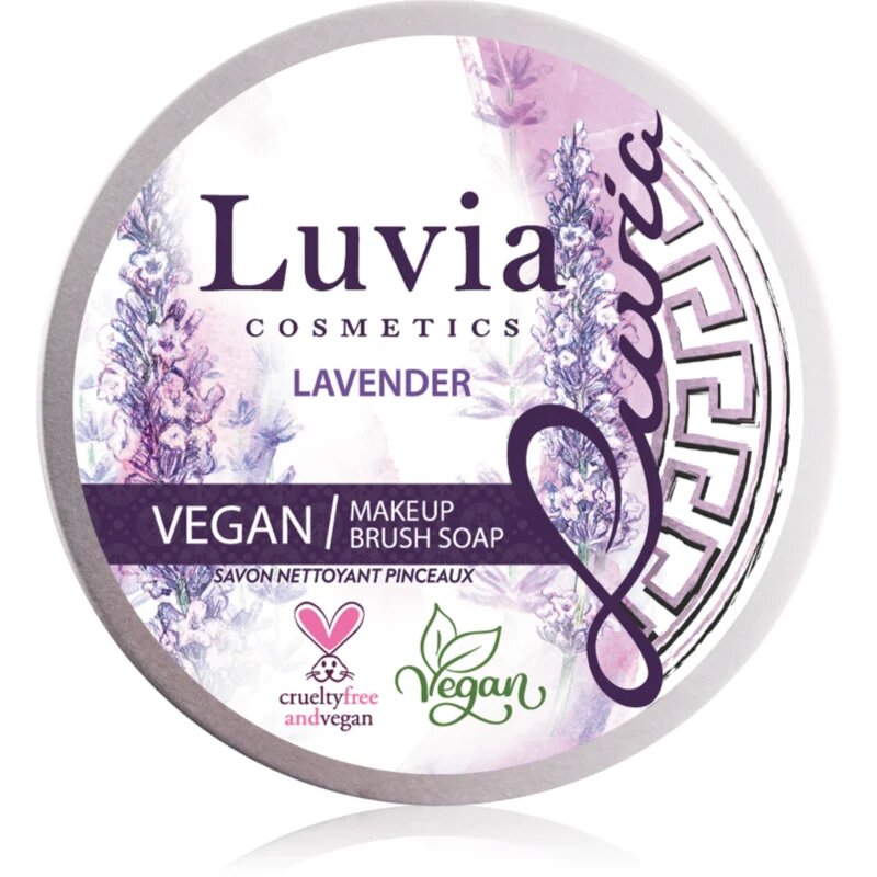 Luvia Cosmetics Lavender Brush Soap tisztító szappan kozmetikai ecsetekre 100 g