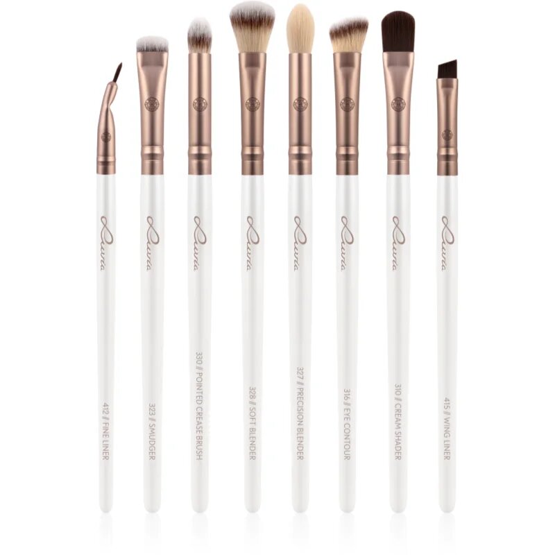Luvia Cosmetics Prime Vegan All Eye Want ecset szett szemre Pearl White / Metallic Coffee Brown