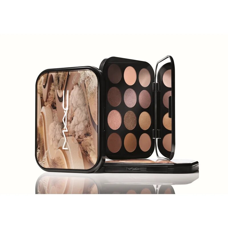 MAC Cosmetics Connect In Colour Eye Shadow Palette 12 shades szemhéjfesték paletta árnyalat Unfiltered Nudes 122 g