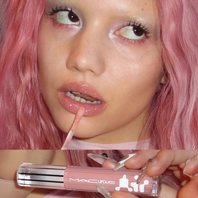 MAC Cosmetics Lipglass Air Mini hidratáló ajakfény árnyalat Aesthetic 2.6 ml
