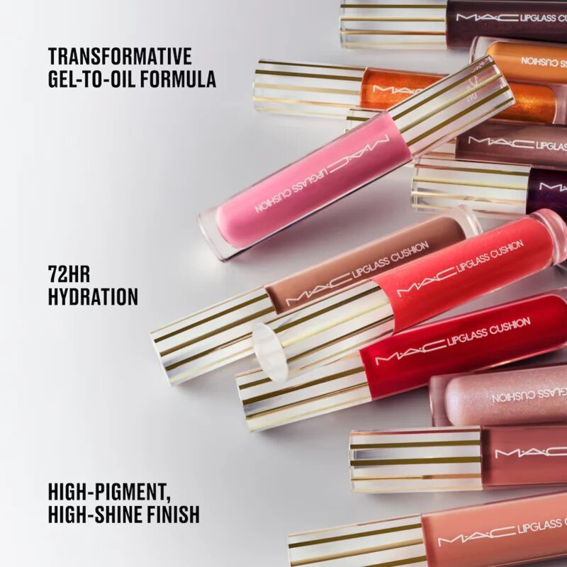 MAC Cosmetics Lipglass Cushion High-Pigment Oil erősen pigmentált ajakolaj árnyalat Pulse 5 ml