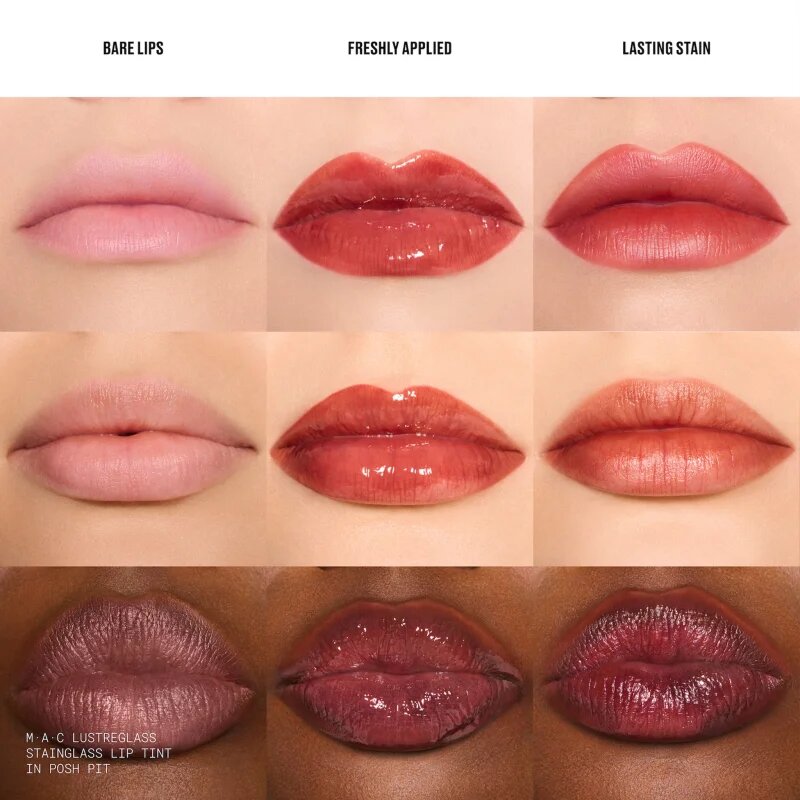 MAC Cosmetics Lustreglass Stainglass Lip Tint ajakszínező árnyalat Posh Pit 3 ml