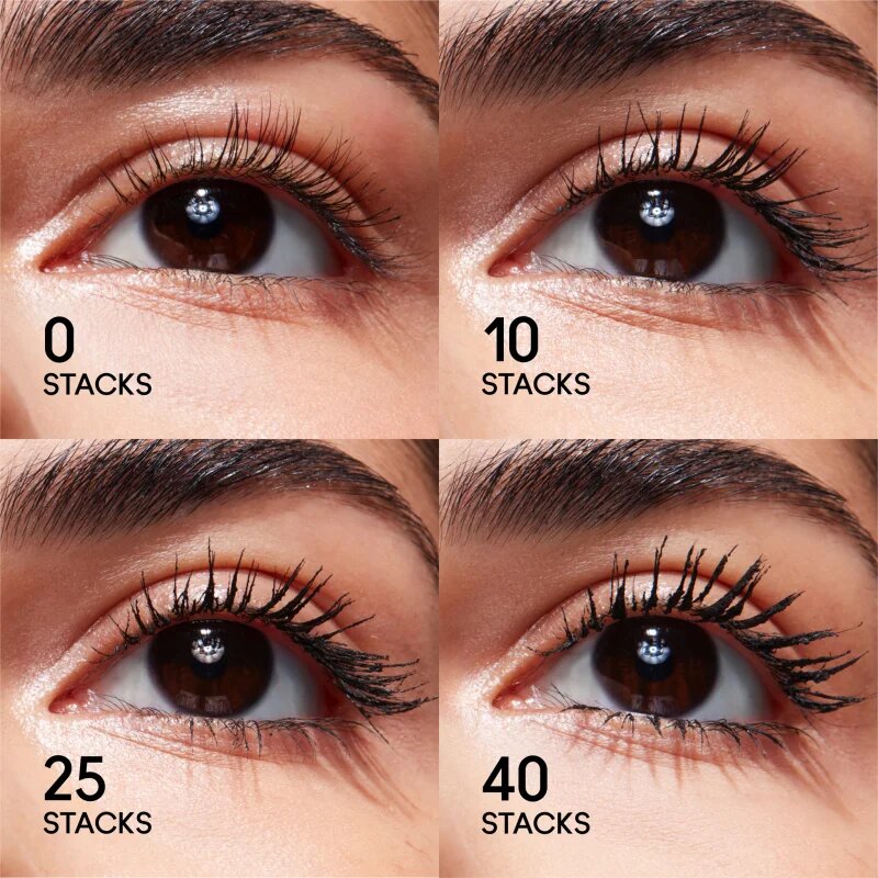 MAC Cosmetics MACStack Mascara Superstack Mega Brush Mini dúsító és hosszabbító szempillaspirál mini árnyalat Black 8 ml