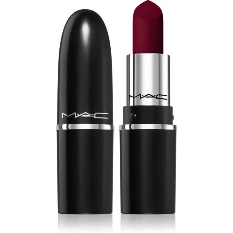 MAC Cosmetics MACximal Sleek Satin Lipstick Mini selyem rúzs a tökéletes küllemért árnyalat CENTRE OF ATTENTION 1.5 g