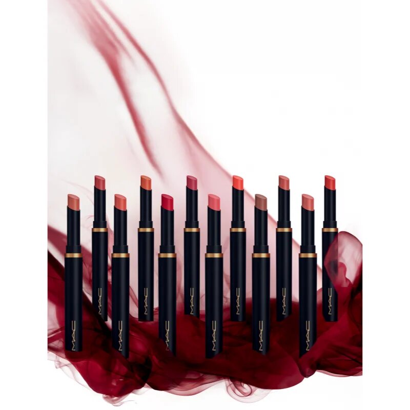 MAC Cosmetics Powder Kiss Velvet Blur Slim Stick hidratáló matt rúzs árnyalat Sweet Cinnamon 2 g