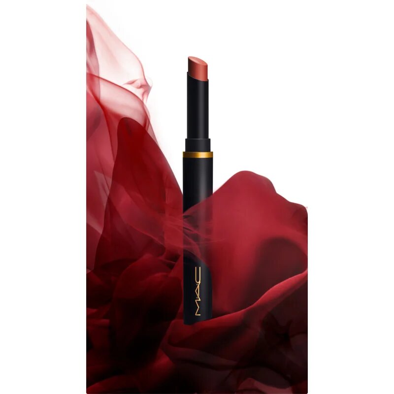 MAC Cosmetics Powder Kiss Velvet Blur Slim Stick hidratáló matt rúzs árnyalat Sweet Cinnamon 2 g
