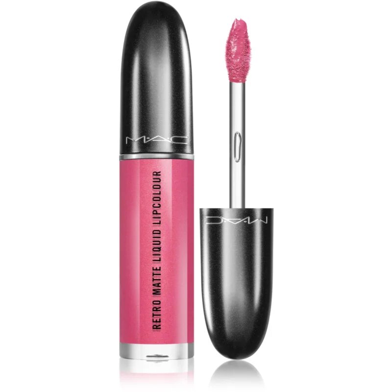 MAC Cosmetics Retro Matte Liquid Lipcolour matt ajakrúzs metálos hatással árnyalat Metallic Rose 5 ml