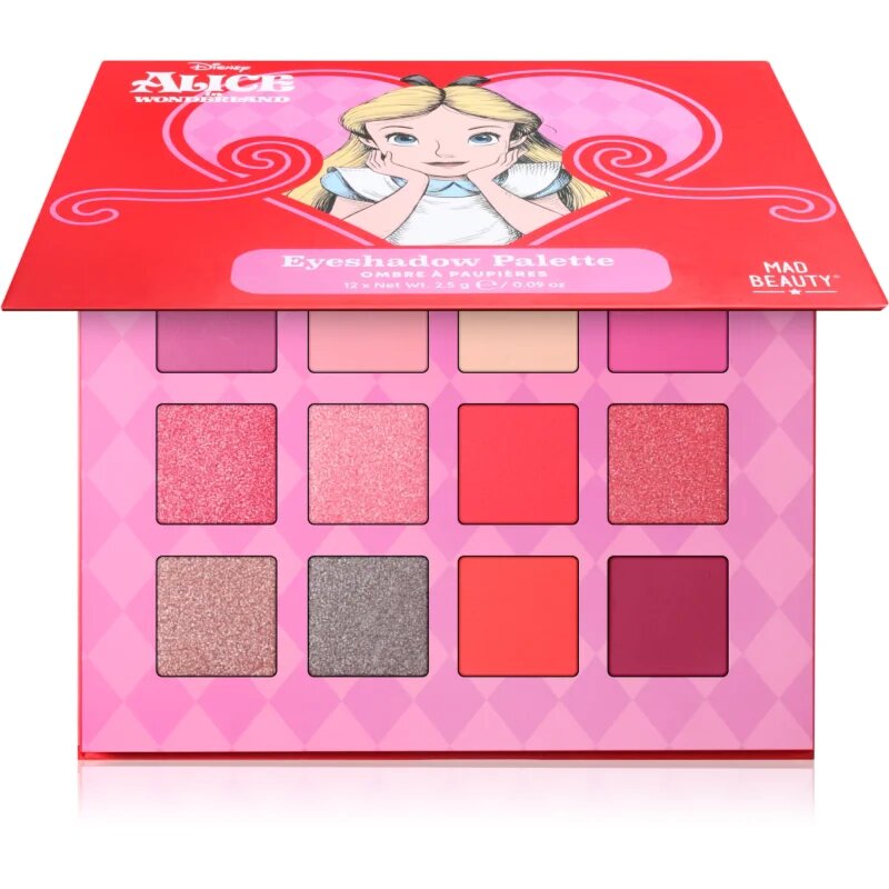 Mad Beauty Alice in Wonderland szemhéjfesték paletta 12x2.5 g