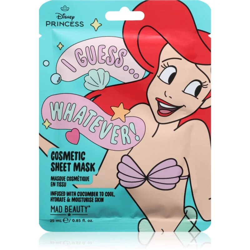 Mad Beauty Disney Princess Ariel hidratáló gézmaszk 25 ml