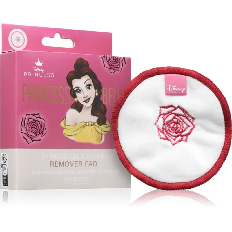 Mad Beauty Disney Princess Belle mosható sminklemosó korong 3 db