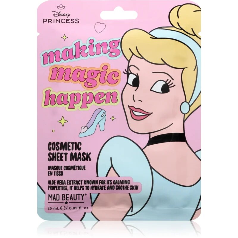 Mad Beauty Disney Princess Cinderella hidratáló gézmaszk 25 ml