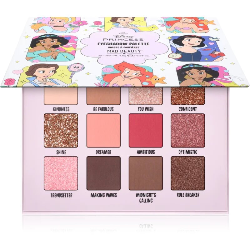 Mad Beauty Disney Princess Express Yourself szemhéjfesték paletta 12x2.5 g