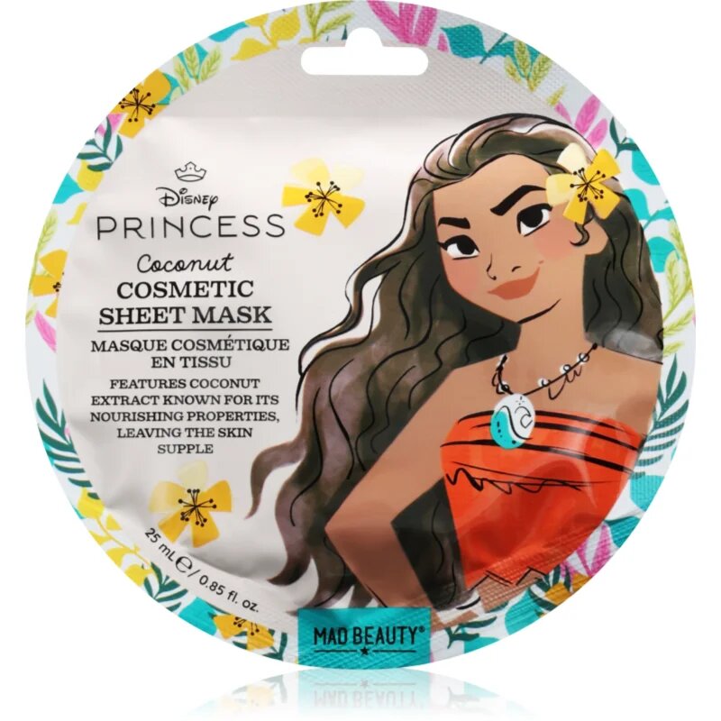 Mad Beauty Disney Princess Moana hidratáló gézmaszk 25 ml