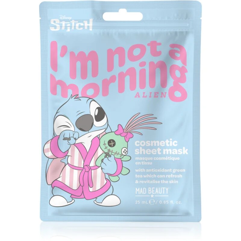 Mad Beauty Disney Stitch hidratáló gézmaszk nyugtató hatással 25 ml
