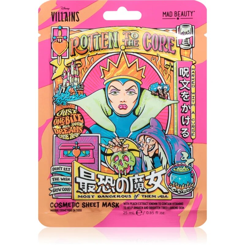 Mad Beauty Disney Villains Evil Queen hidratáló és revitalizáló arcmaszk 25 ml