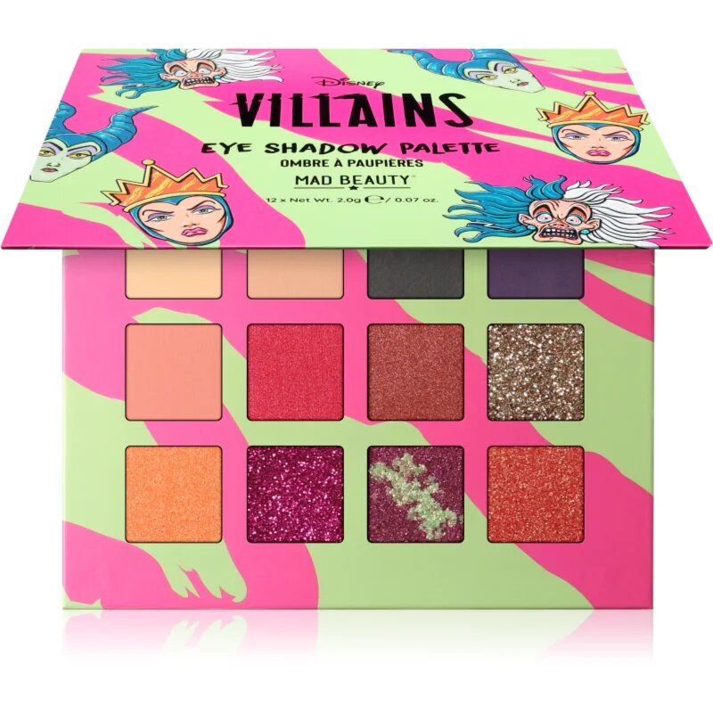 Mad Beauty Disney Villains szemhéjfesték paletta 12x2 g