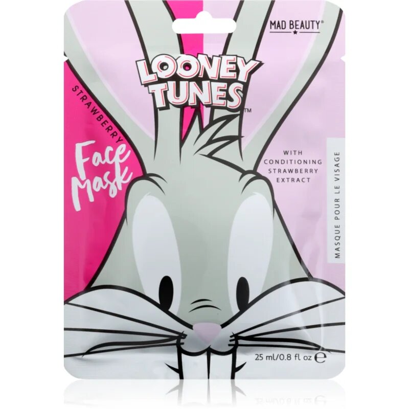 Mad Beauty Looney Tunes Bugs Bunny hidratáló gézmaszk revitalizáló hatású 25 ml