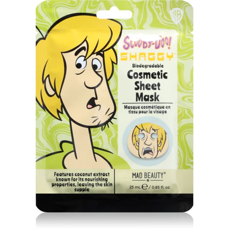 Mad Beauty Scooby Doo Shaggy arcmaszk nyugtató hatással 25 ml