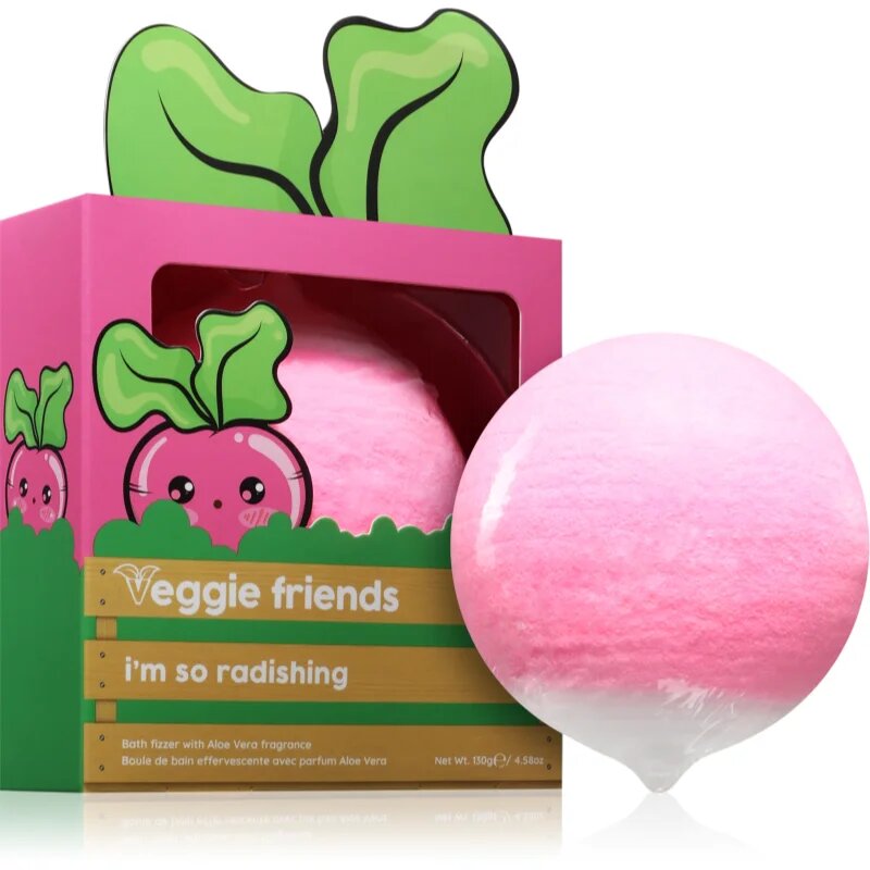 Mad Beauty Veggie Friends Radish pezsgő fürdőgolyó 130 g