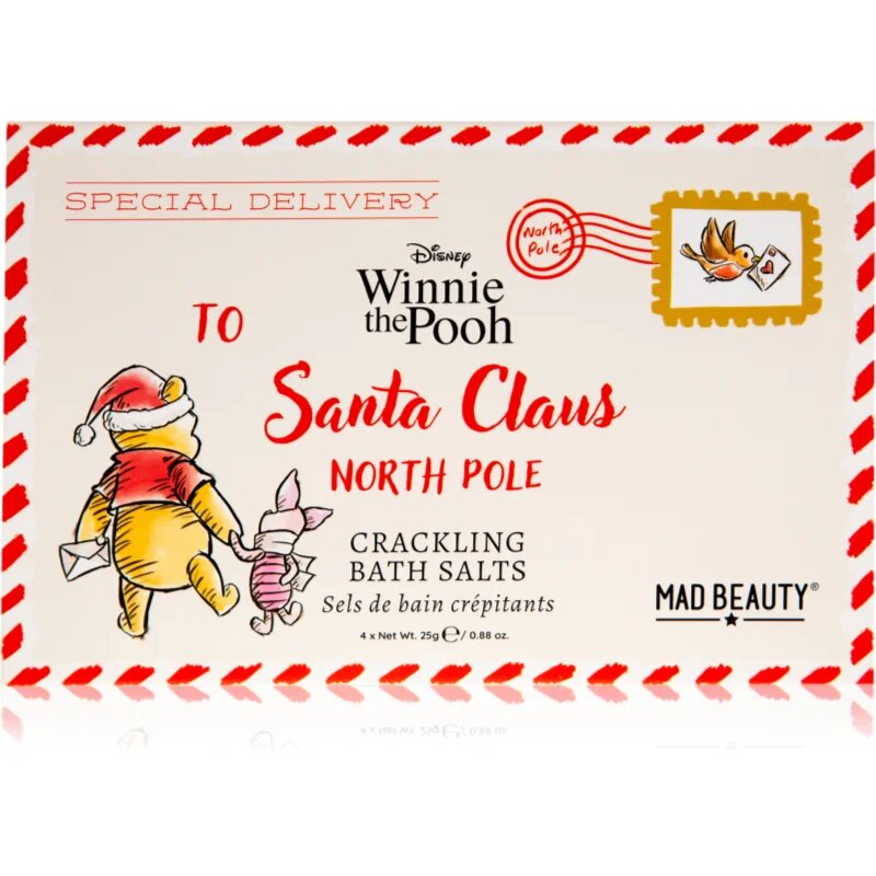 Mad Beauty Winnie The Pooh Festive fürdősó 4x25 g