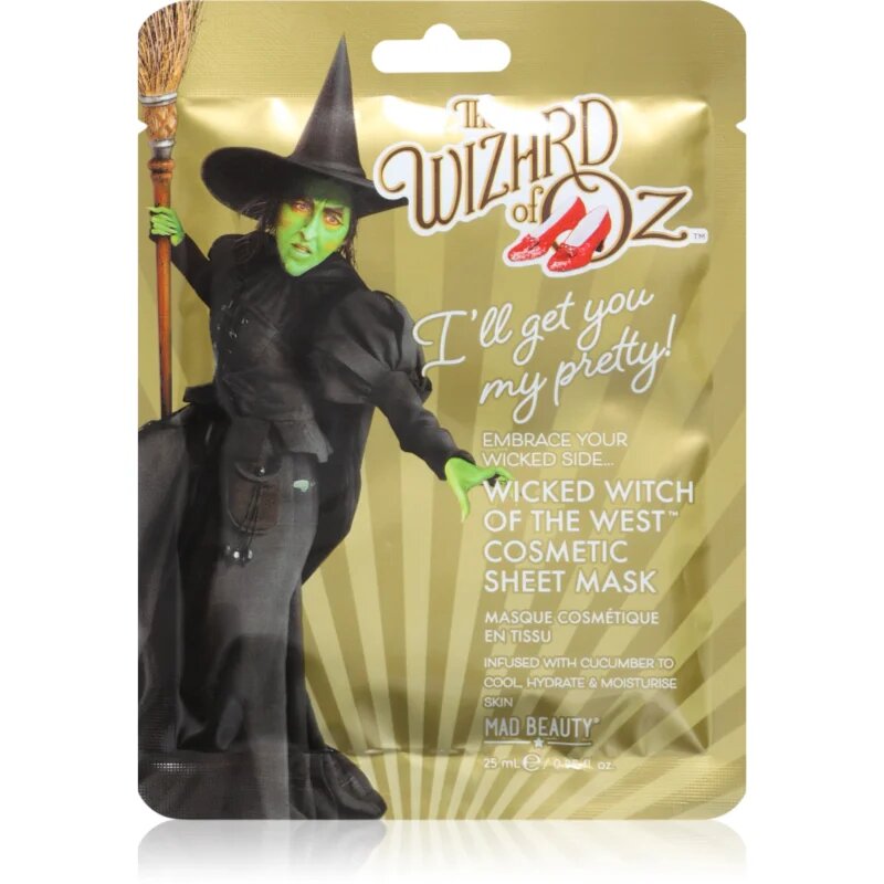 Mad Beauty Wizard of Oz Wicked Witch arcmaszk nyugtató hatással 25 ml