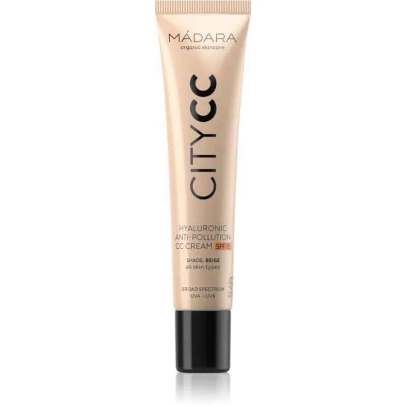 Mádara MÁDARA City CC CC krém az egyenletes bőrszínért SPF 15 árnyalat Beige 40 ml